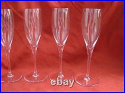 BACCARAT, SAINT REMY, SERIE DE 6 FLUTES A CHAMPAGNE EN CRISTAL, EPOQUE XXème