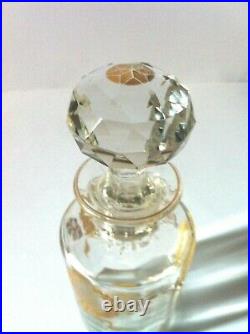 BACCARAT/ST LOUIS flacons toillette cristal couronne de laurier or 19 ème