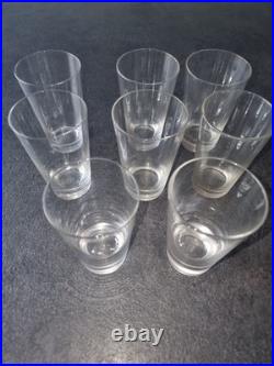 BACCARAT Série De 8VERRES-CRISTAL -h=11 cm