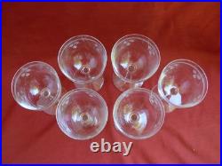 BACCARAT, St LOUIS, SERIE DE 6 VERRES A EAU EN CRISTAL GRAVE, DEBUT XXème BACCARAT, St LOUIS, SERIE DE 6 VERRES A EAU EN CRISTAL GRAVE, DEBUT XXème