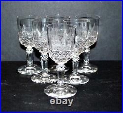 BACCARAT lot 6 verres à liqueur ancien en cristal taillé diamant jeux orgue 19e