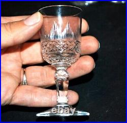 BACCARAT lot 6 verres à liqueur ancien en cristal taillé diamant jeux orgue 19e