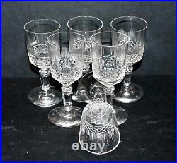 BACCARAT lot 6 verres à liqueur ancien en cristal taillé diamant jeux orgue 19e