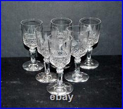 BACCARAT lot 6 verres à liqueur ancien en cristal taillé diamant jeux orgue 19e