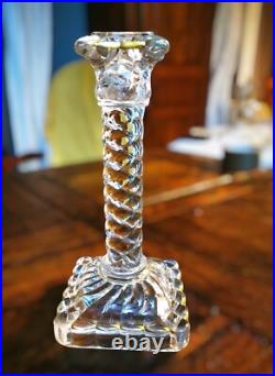 BACCARAT rare Bougeoir colonne en cristal massif, modèle Bambou (23 CM) BACCARAT rare Bougeoir colonne en cristal massif, modèle Bambou (23 CM)