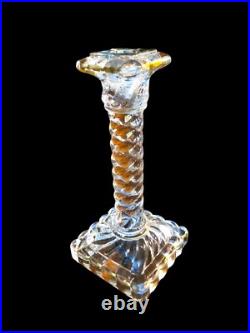 BACCARAT rare Bougeoir colonne en cristal massif, modèle Bambou (23 CM) BACCARAT rare Bougeoir colonne en cristal massif, modèle Bambou (23 CM)
