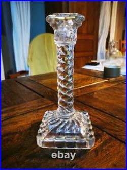 BACCARAT rare Bougeoir colonne en cristal massif, modèle Bambou (23 CM) BACCARAT rare Bougeoir colonne en cristal massif, modèle Bambou (23 CM)