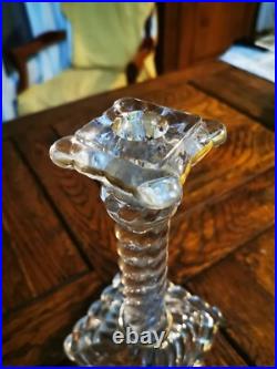 BACCARAT rare Bougeoir colonne en cristal massif, modèle Bambou (23 CM) BACCARAT rare Bougeoir colonne en cristal massif, modèle Bambou (23 CM)