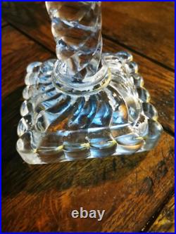 BACCARAT rare Bougeoir colonne en cristal massif, modèle Bambou (23 CM) BACCARAT rare Bougeoir colonne en cristal massif, modèle Bambou (23 CM)
