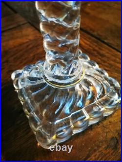 BACCARAT rare Bougeoir colonne en cristal massif, modèle Bambou (23 CM) BACCARAT rare Bougeoir colonne en cristal massif, modèle Bambou (23 CM)