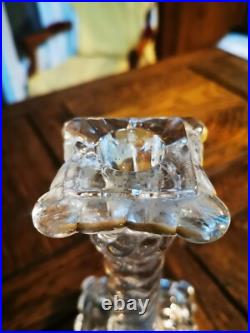 BACCARAT rare Bougeoir colonne en cristal massif, modèle Bambou (23 CM) BACCARAT rare Bougeoir colonne en cristal massif, modèle Bambou (23 CM)