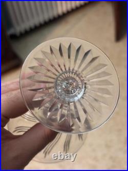 BACCARAT rare ensemble de 6 Coupes à champagne, en cristal taillé, vers 1908
