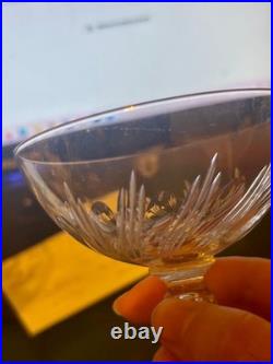 BACCARAT rare ensemble de 6 Coupes à champagne, en cristal taillé, vers 1908