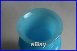 BACCARAT vase cristal bleu opaline agate (42005)