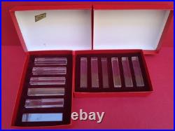 Baccarat 12 portes couteaux cristal + coffrets longueur 8 cms