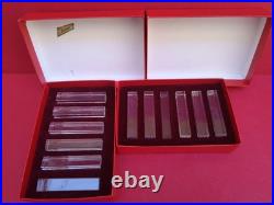 Baccarat 12 portes couteaux cristal + coffrets longueur 8 cms