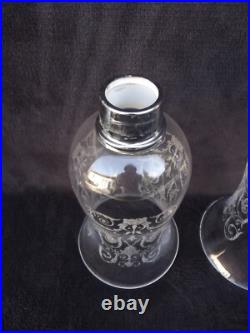 Baccarat 2 Globe Tulipe en Cristal Gravé pour photophores bougeoir