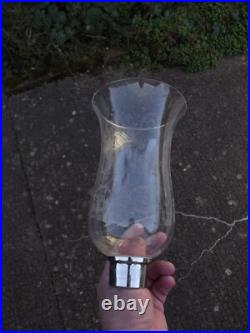 Baccarat 2 Globe Tulipe en Cristal Gravé pour photophores bougeoir