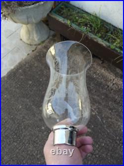 Baccarat 2 Globe Tulipe en Cristal Gravé pour photophores bougeoir