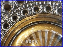 Baccarat 2 grandes Coupes 1880 Diamants Pierreries Hexagonaux Japon Cristal Luxe