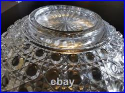 Baccarat 2 grandes Coupes 1880 Diamants Pierreries Hexagonaux Japon Cristal Luxe