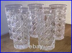 Baccarat 5 Grands Verres À Jus De Fruits Pointe De Diamant