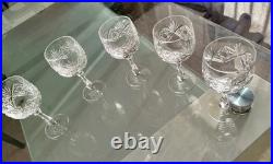 Baccarat 5 Verres En Cristal Modèle Parmentier Estampillé