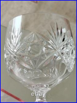 Baccarat 5 Verres En Cristal Modèle Parmentier Estampillé