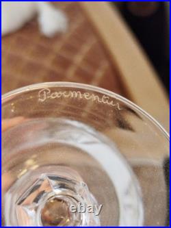 Baccarat 5 Verres En Cristal Modèle Parmentier Estampillé