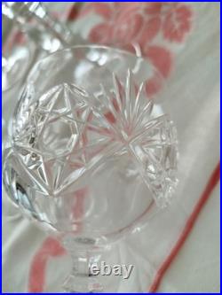 Baccarat 5 Verres En Cristal Modèle Parmentier Estampillé