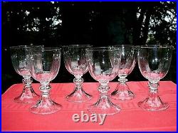 Baccarat 6185 Wine Glasses 6 Verre A Vin Eau Cristal Medieval Moyen Middle Age