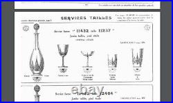 Baccarat 6 Coupes A Champagne Martiny En Cristal Taille Modele Epron Avant 1936