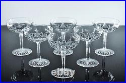 Baccarat 6 Coupes A Champagne Martiny En Cristal Taille Modele Epron Avant 1936