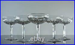 Baccarat 6 Coupes A Champagne Martiny En Cristal Taille Modele Epron Avant 1936