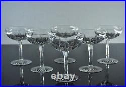 Baccarat 6 Coupes A Champagne Martiny En Cristal Taille Modele Epron Avant 1936