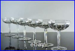 Baccarat 6 Coupes A Champagne Martiny En Cristal Taille Modele Epron Avant 1936