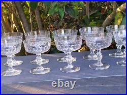 Baccarat 6 Coupes à Champagne en Cristal Taillé XIXeme, Anciennes