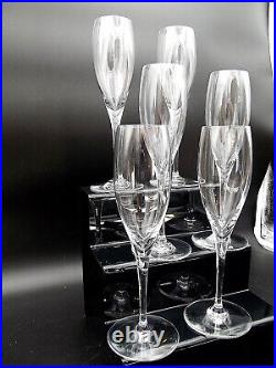 Baccarat 6 Flutes A Champagne En Cristal Du Service Saint-remy- Lot 1