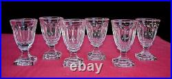 Baccarat 6 Likörglas Verres Cave A Liqueur Cristal Taille Cotes Plates 19eme At