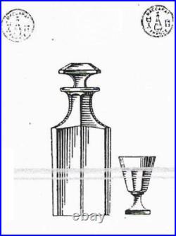 Baccarat 6 Likörglas Verres Cave A Liqueur Cristal Taille Cotes Plates 19eme At