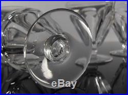 Baccarat/ 6 Verres Cristal Taille Cotes Plates Harcourt Talleyrand Signe