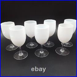 Baccarat 7 Verres À Eau Ou À Vin En Cristal Couleur Blanc