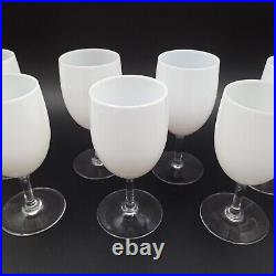 Baccarat 7 Verres À Eau Ou À Vin En Cristal Couleur Blanc