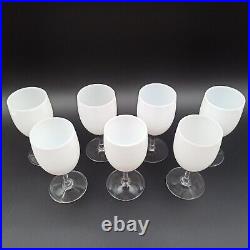 Baccarat 7 Verres À Eau Ou À Vin En Cristal Couleur Blanc