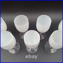 Baccarat 7 Verres À Eau Ou À Vin En Cristal Couleur Blanc