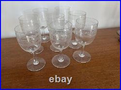 Baccarat 8 Anciens Verres a eau en cristal modèle Athénienne ht 15,5 cm