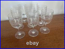 Baccarat 8 Anciens Verres a eau en cristal modèle Athénienne ht 15,5 cm