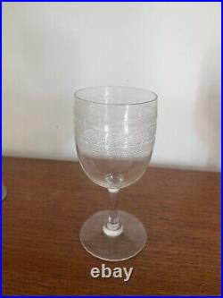 Baccarat 8 Anciens Verres a eau en cristal modèle Athénienne ht 15,5 cm