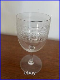 Baccarat 8 Anciens Verres a eau en cristal modèle Athénienne ht 15,5 cm