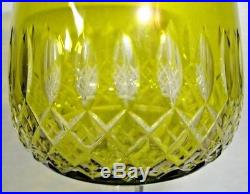 Baccarat Ancien Verre Cristal Couleur Jaune Hauteur 20 CM (estampille Baccarat)